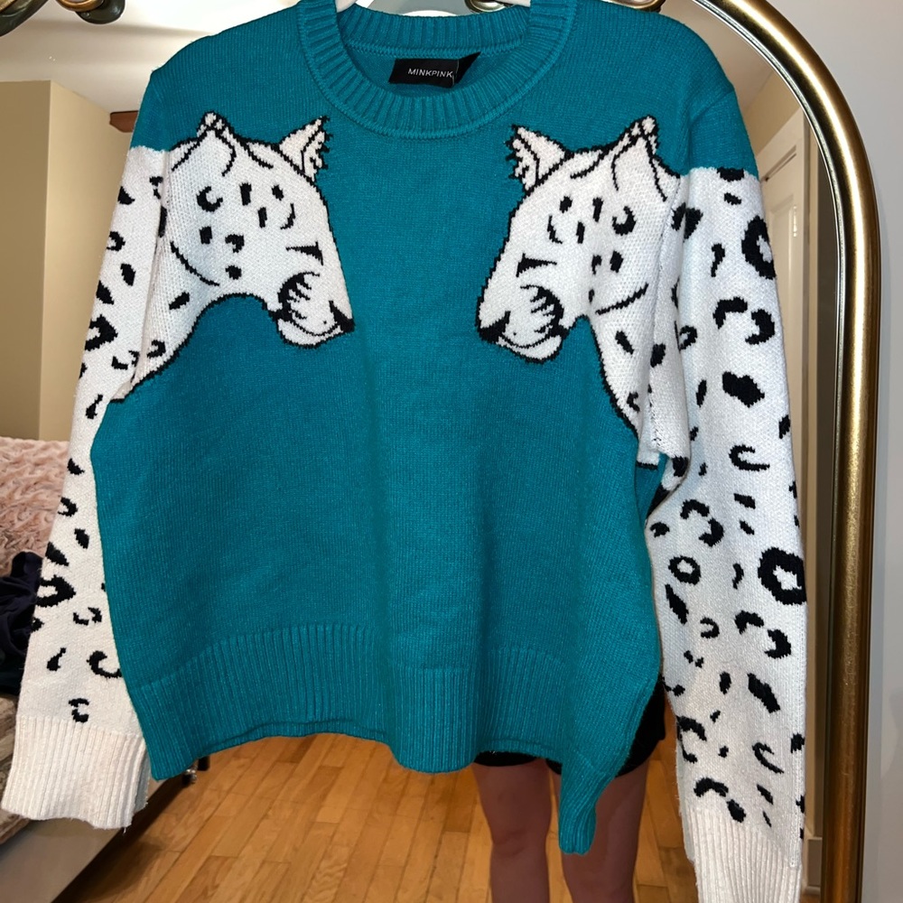 Leopard Arm Sweater